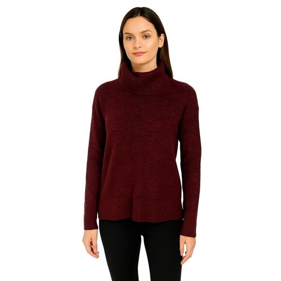 Banana Republic Factory Burgundy Split Cowl Neck Sweater XS - Picture 14 of 14